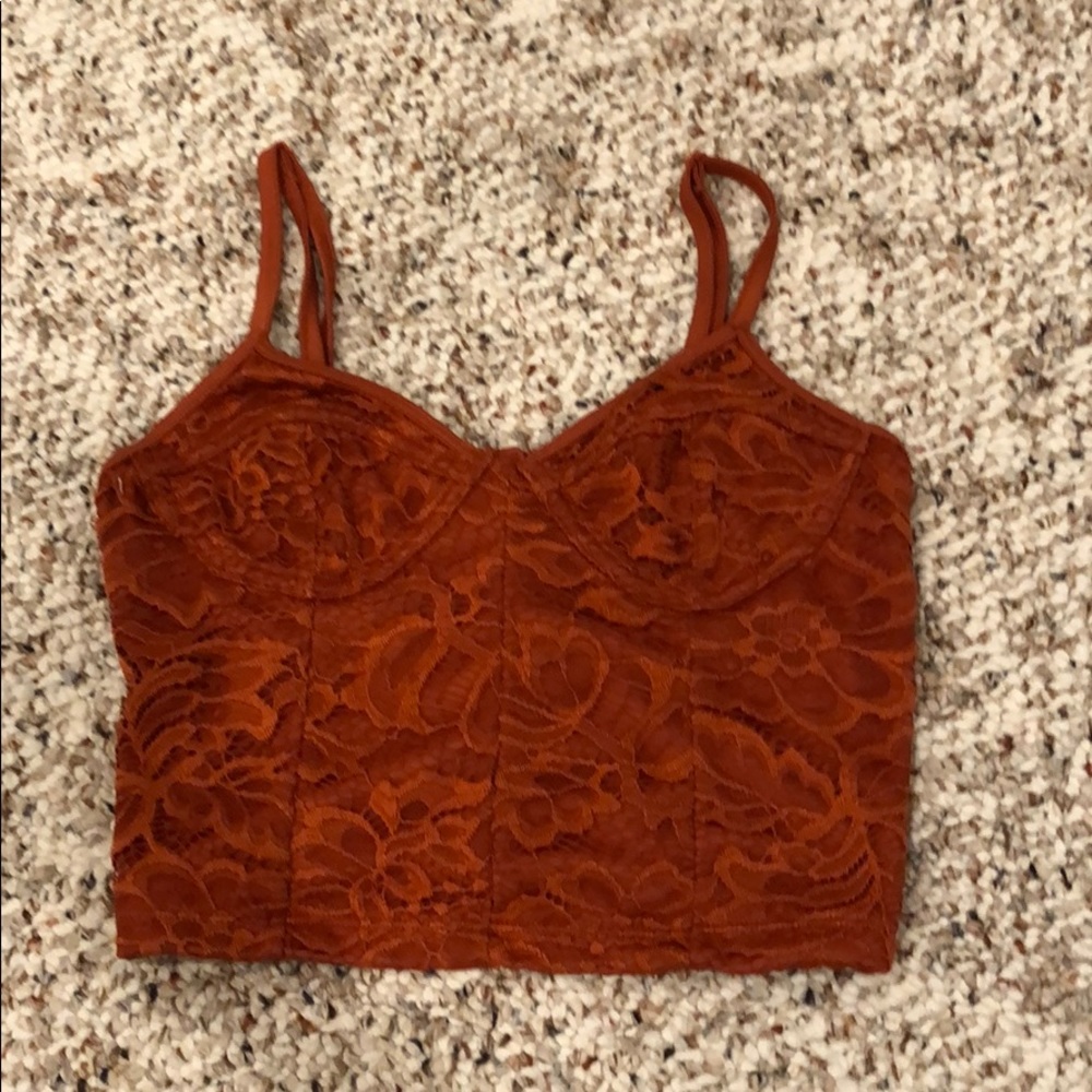 Urban Outfitters Lingerie Style Cropped Tank